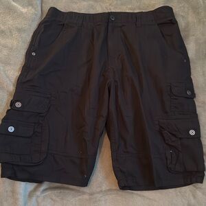 Brand New Unworn i Jeans By Buffalo Black Utility Cargo Shorts W34